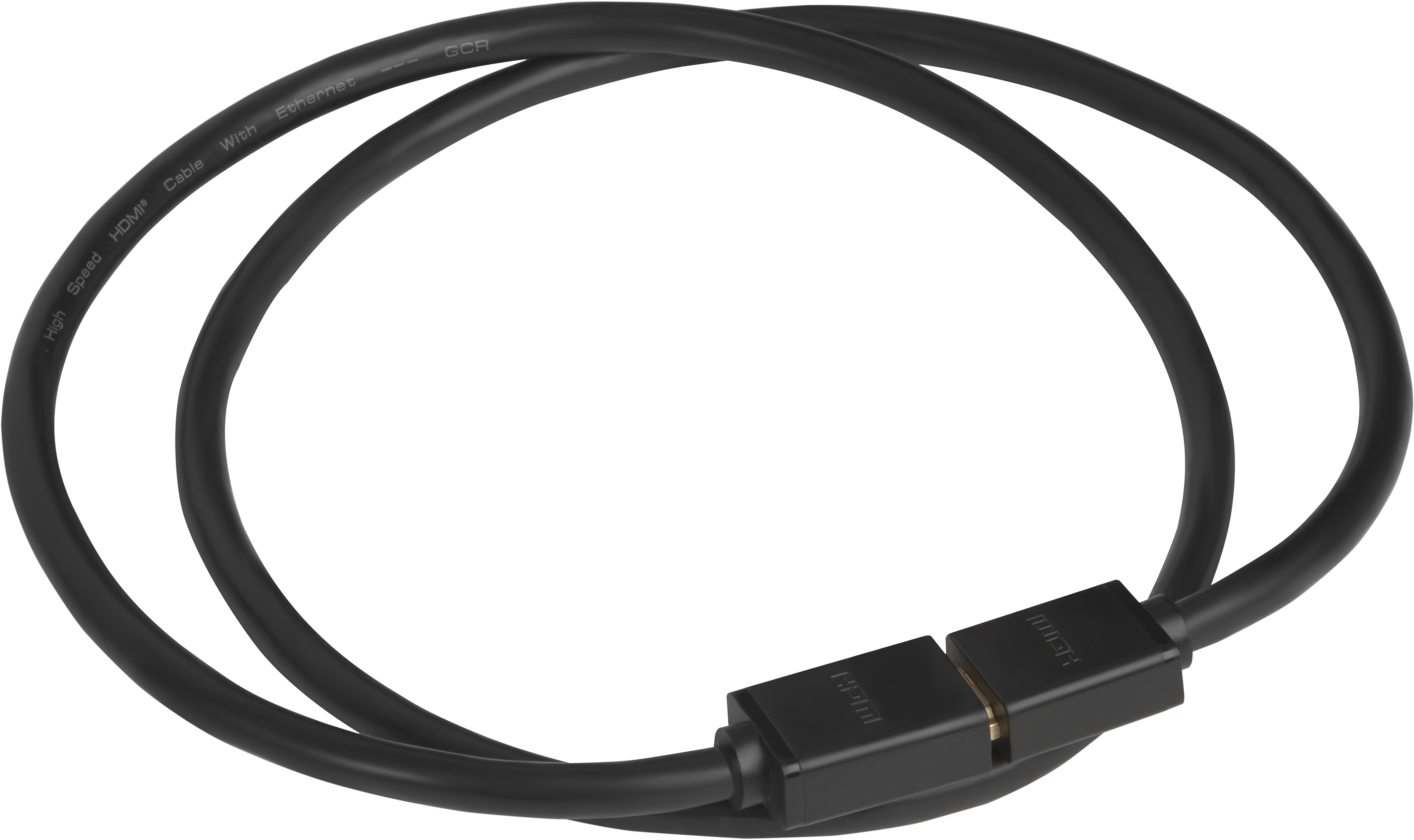 GCR-HMFR6-BB3S-5m удлинитель 5.0m v1.4 hdmi-hdmi черный, od7.3mm, 28/28 awg, позолоченные контакты, ethernet 10.2 гбит/с, 19m / 19f, тройной экран Greenconnect Santreyd  - Вид №2