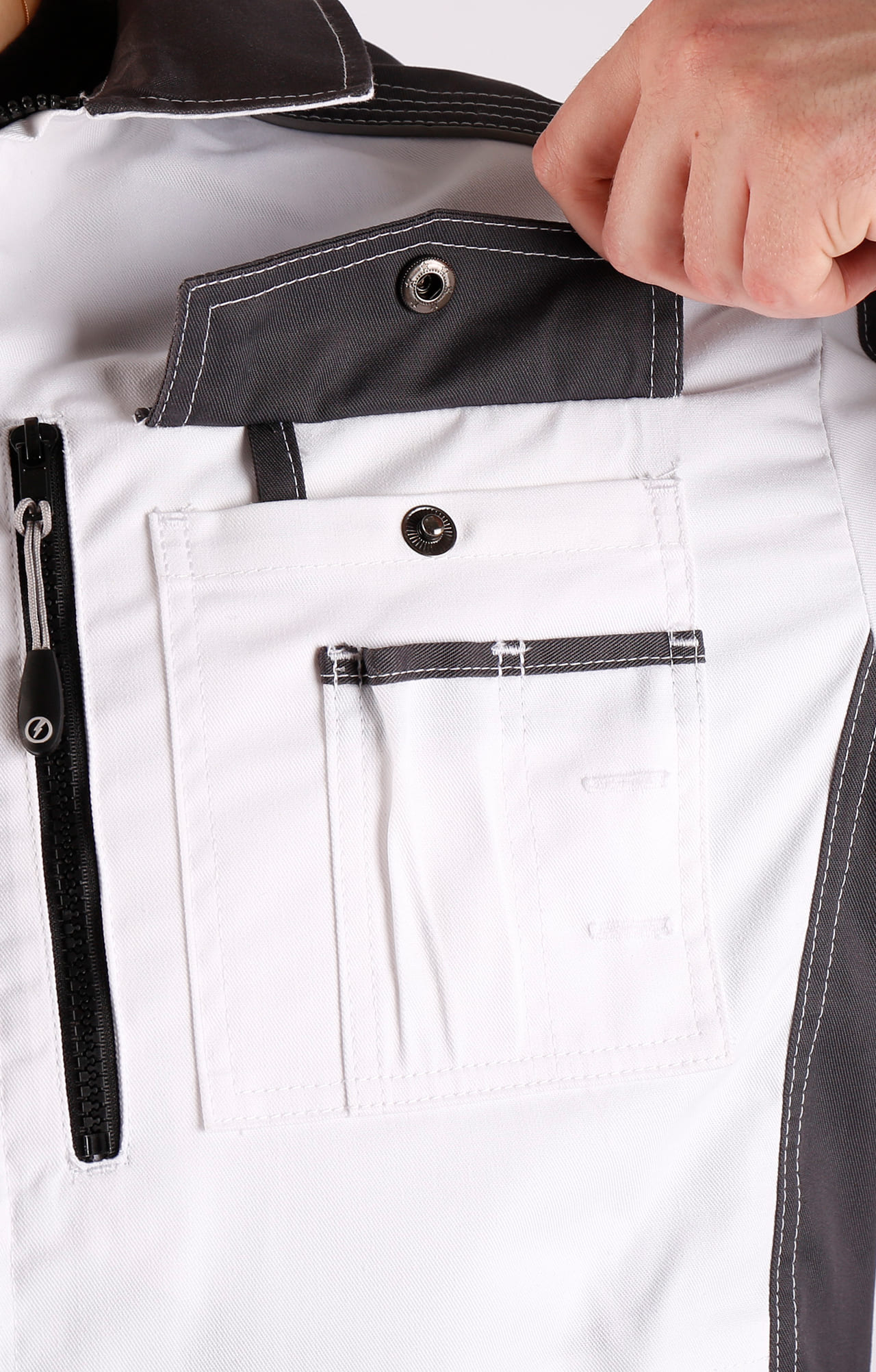 4974833 Костюм  NEW белый графит STATUS  Летняя спецодежда  размер 64-66/170-176  - Вид №14