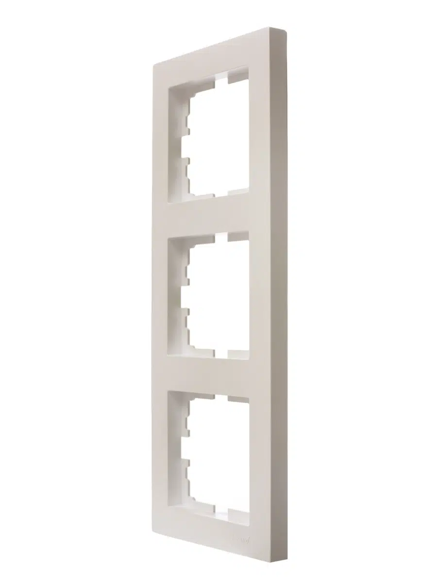 VESNA Рамка 3-ая вертикальная без вст жемчужный LEZARD 742-3000-153 - Вид №2