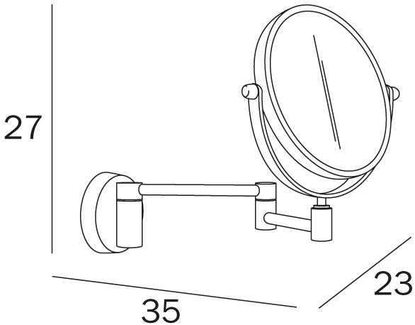 INDA® Настенное круглое увеличительное зеркало Hotellerie sun-id-1360121 - Вид №2