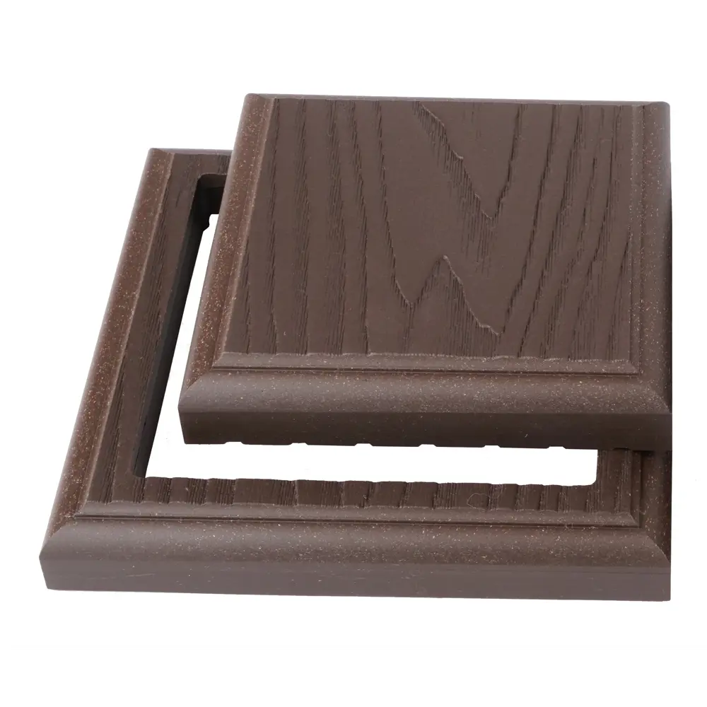 T-DECKS Комплект крышка и юбка для столба 125×125 мм из ДПК в цвете венге 88779132 STLM-1015015 - Вид №3