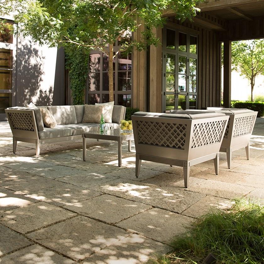 JANUS et Cie Кресло Club из алюминия с подлокотниками Quadratl sun-id-1381517 - Вид №4