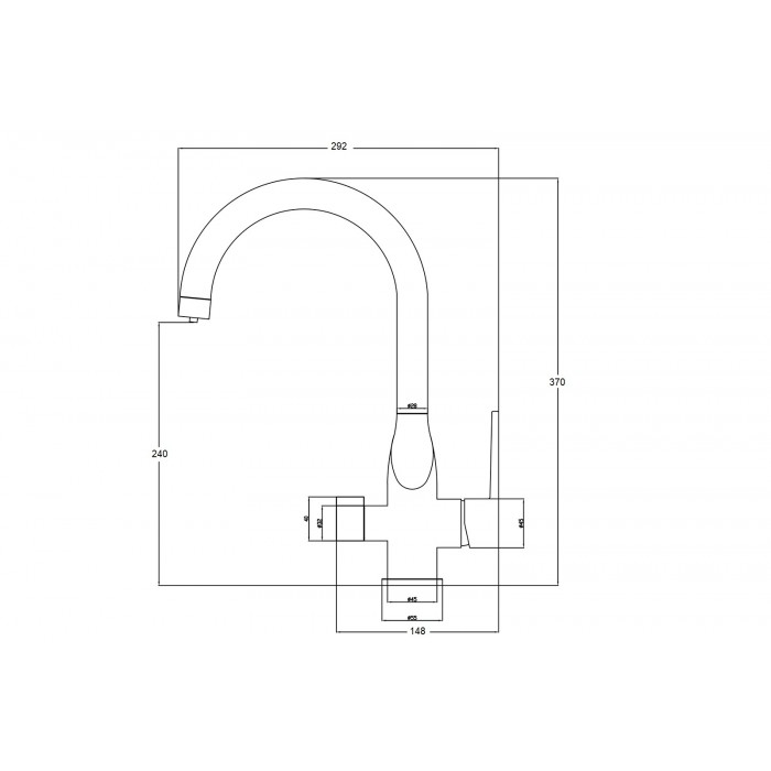 Steel Hammer SH 910 Black BR Смеситель для кухни Zorg  - Вид №2