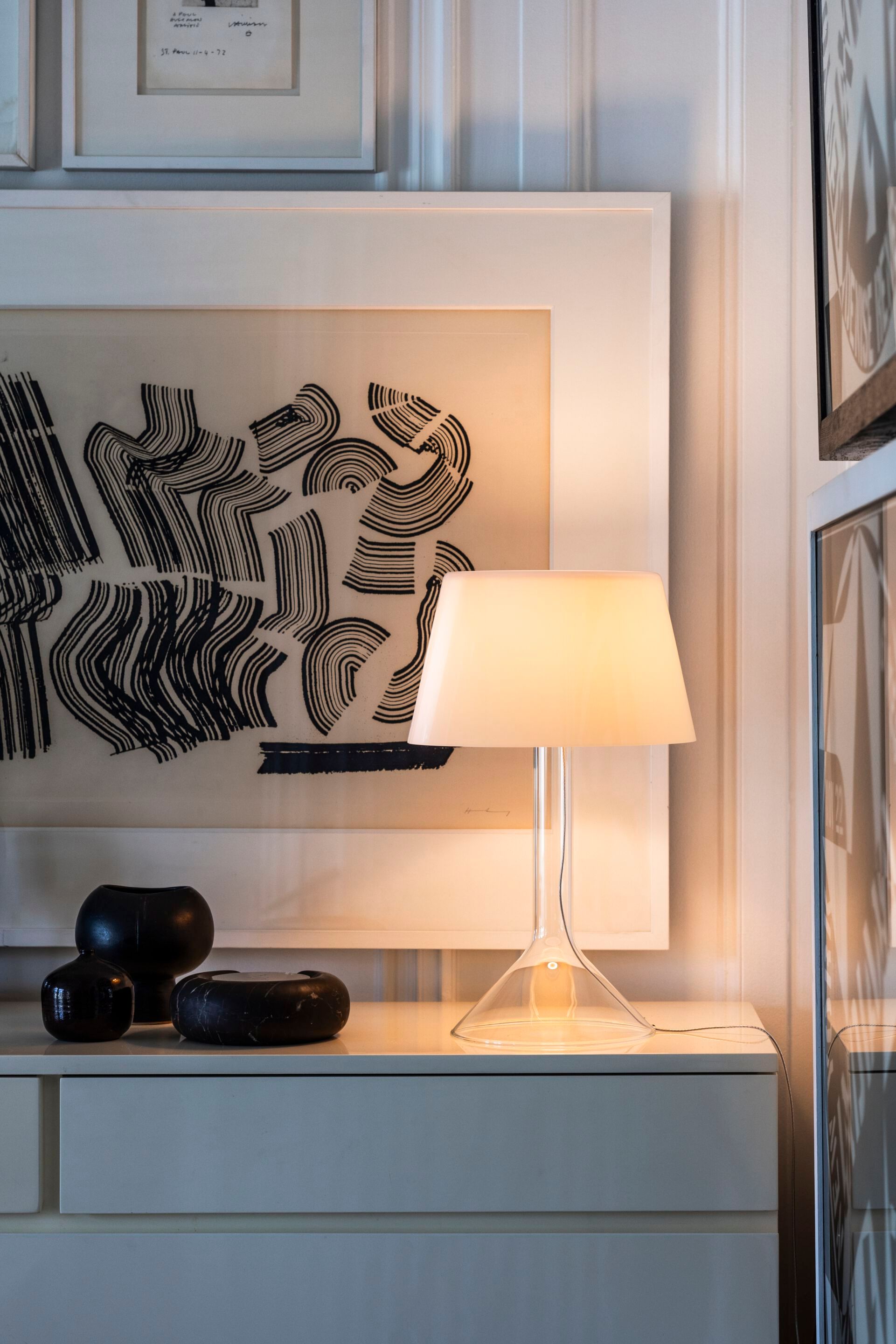 Настольная лампа из дутого стекла и боросиликатного стекла Foscarini Chapeaux ARCH-00021943 - Вид №3