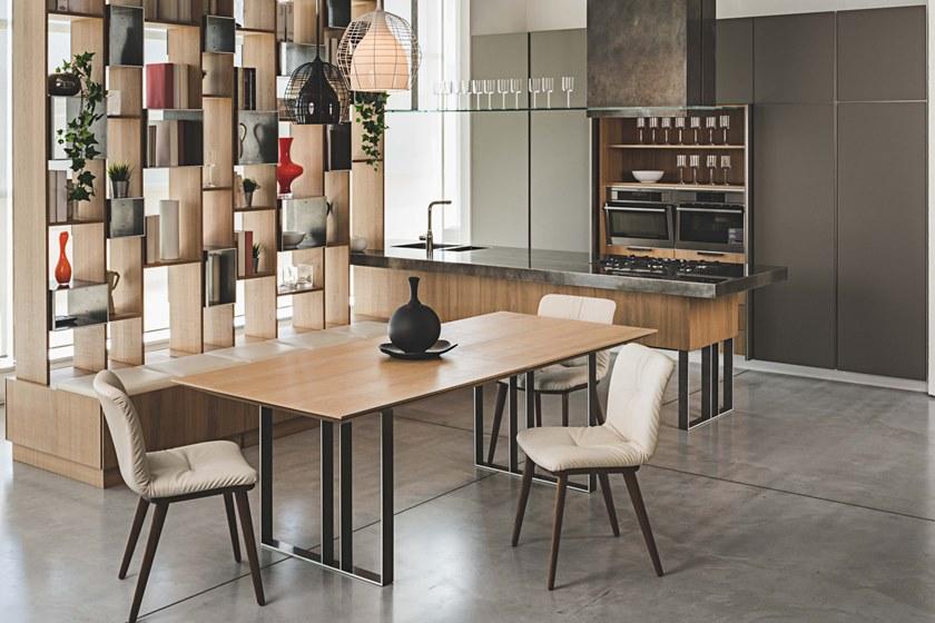 Maiullari Раскладной прямоугольный обеденный стол из стали и дерева sun-id-1454001 - Вид №11