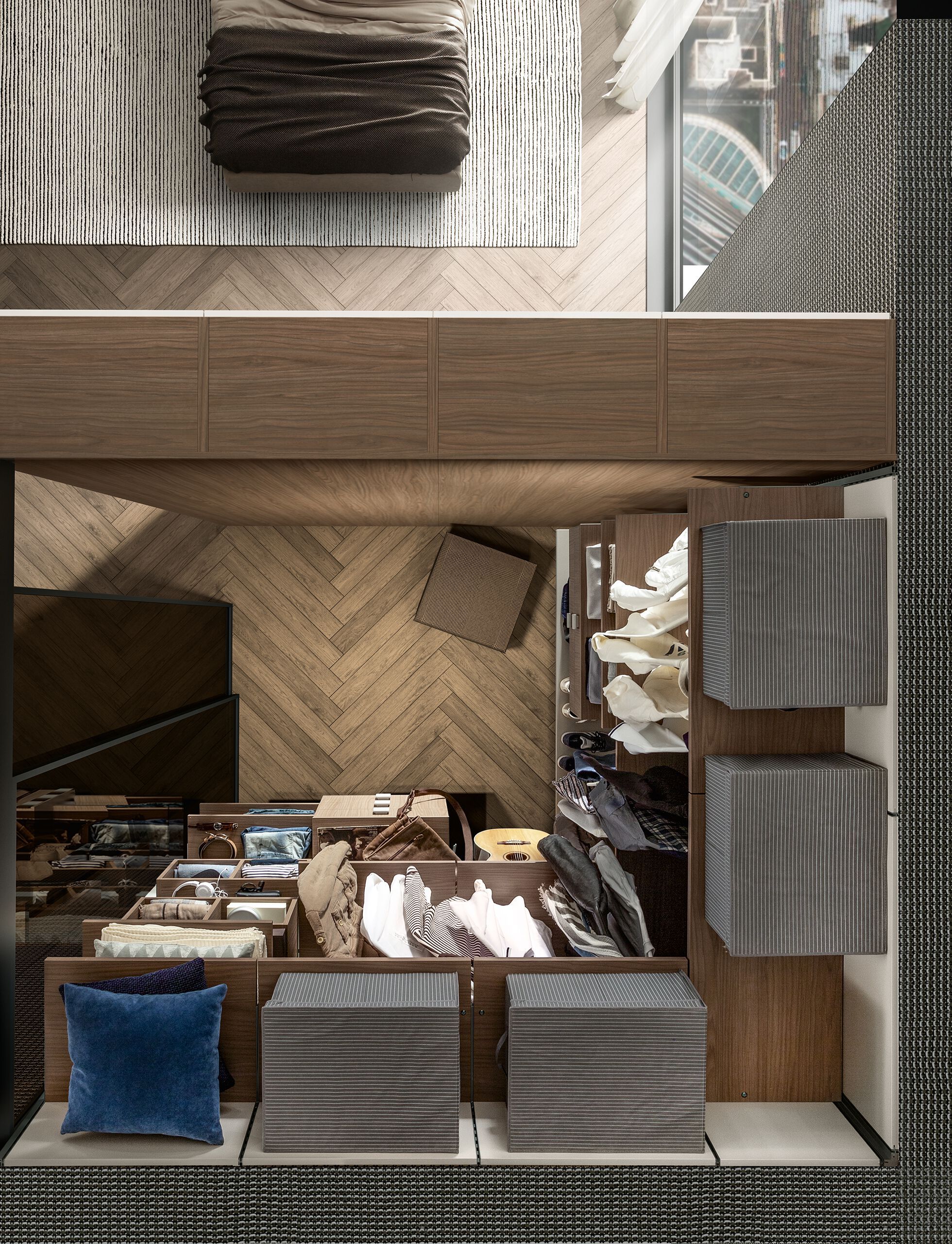 Деревянная угловая гардеробная Adok Интермеццо ARCH-00081710 - Вид №3