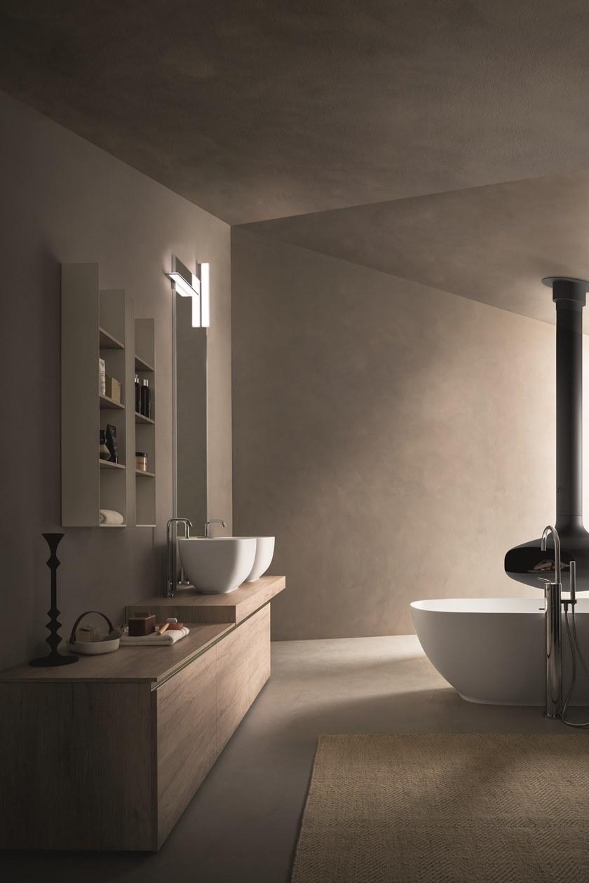 ARBLU Двойная деревянная тумба под умывальник с ящиками Dress sun-id-1446051 - Вид №1