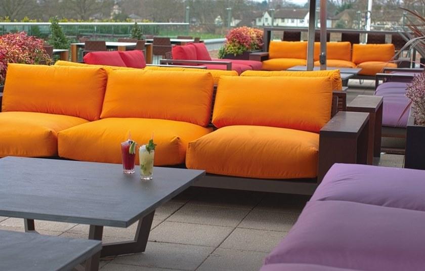 Andreu World Квадратный стальной журнальный столик с керамической столешницей Terra Me4693 - Вид №5