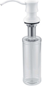 Встраиваемый дозатор ZorG Inox ZR-21 WHITE для жидкого мыла, белый