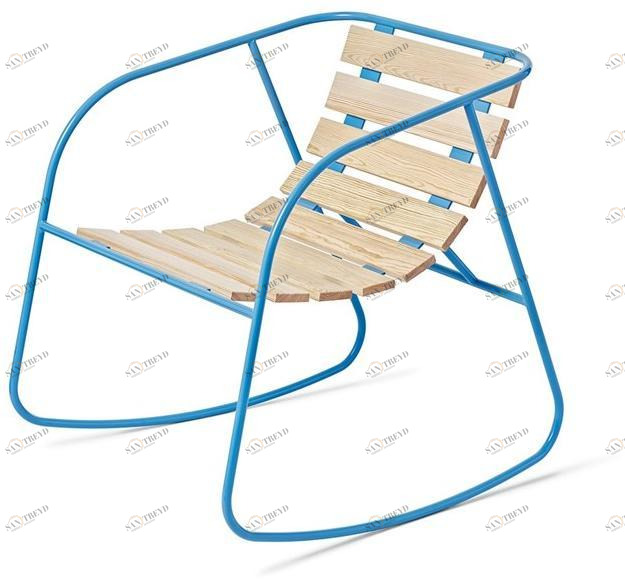 Nola Industrier Садовое кресло-качалка из стали и дерева Rocky U15-99mb/-99lb/-99s