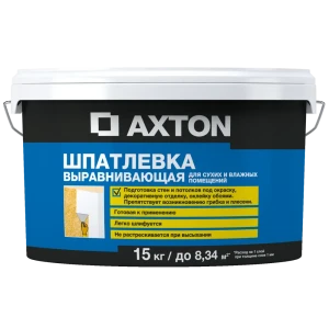 Шпаклёвка Axton для сухих и влажных помещений полимерная 15 кг 83000336 STLM-2010659