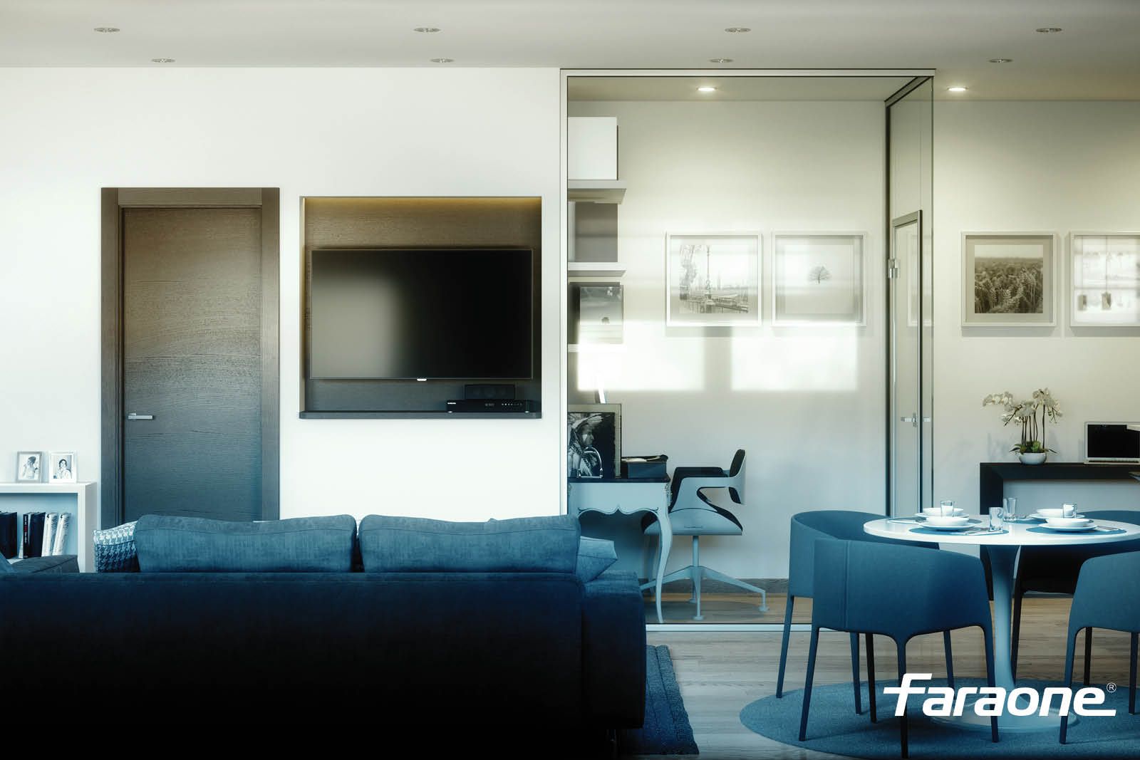 Перегородка с створчатыми дверями FARAONE пространство ARCH-00115336 - Вид №2