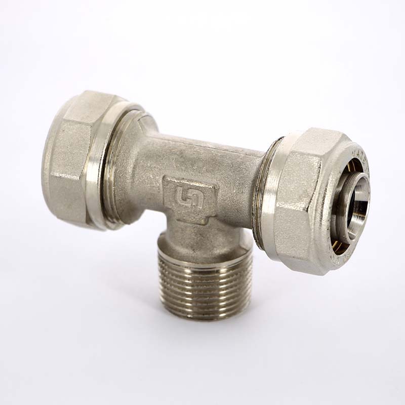 Тройник обжим-Н никелированный TIEMME 20х1/2"х20 1600058 - Вид №4