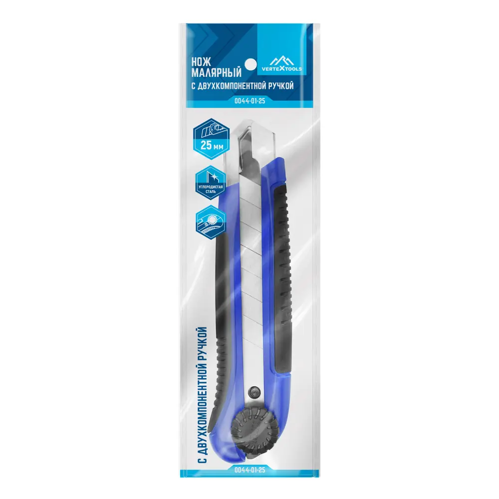 Нож строительный Vertextools 0044-01-25 пластиковый корпус сегментарное лезвие 215 мм STLM-2081018 - Вид №6