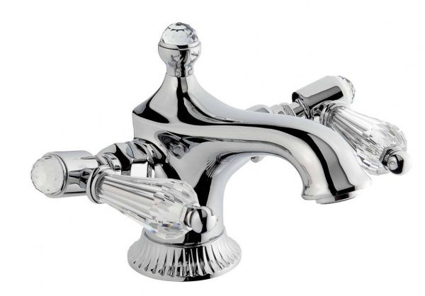 98003LCSWBR Смеситель The One для раковины. Прозрачные кристаллы Swarovski, цвет бронза EMMEVI