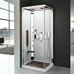 Душевая кабина NEXIS 1 A90 HYDRO Novellini NEXIS цвета тик, с высоким душевым поддоном и крышей