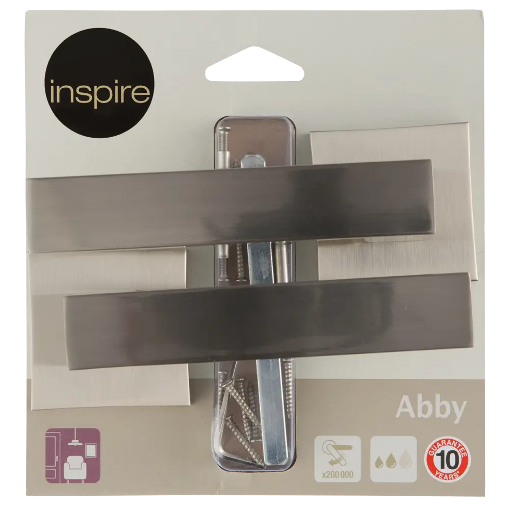 Дверные ручки Inspire Abby шлифованные без запирания алюминий 121 мм цвет никель 82227152 STLM-2001084  - Вид №3