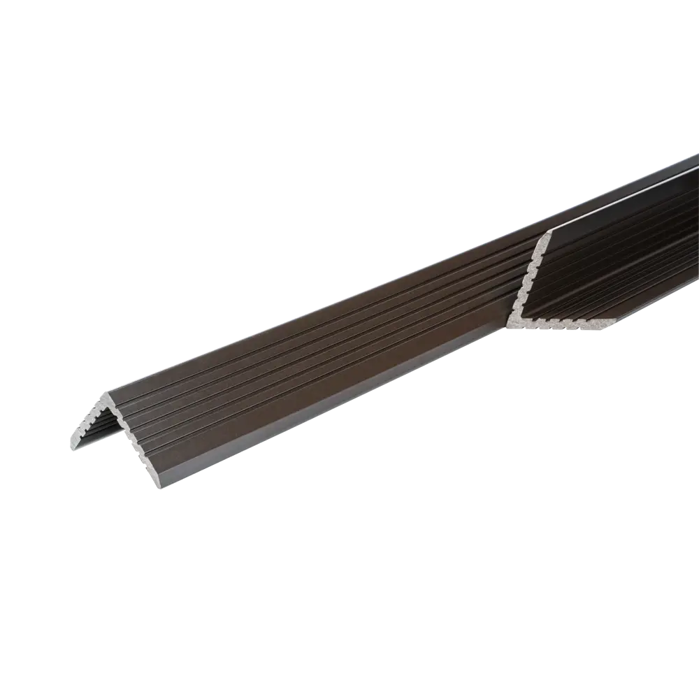 87038291 Уголок торцевой для террасной доски T-Decks 56x56x3000 мм ДПК цвет венге STLM-1014354 