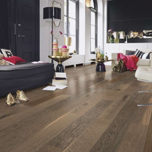 Паркетная доска Meister PS 300 Античный коричневый 8239 Дуб Рустик с брашью (Текстурированная) 1187х142 мм 2300200067 - Вид №2