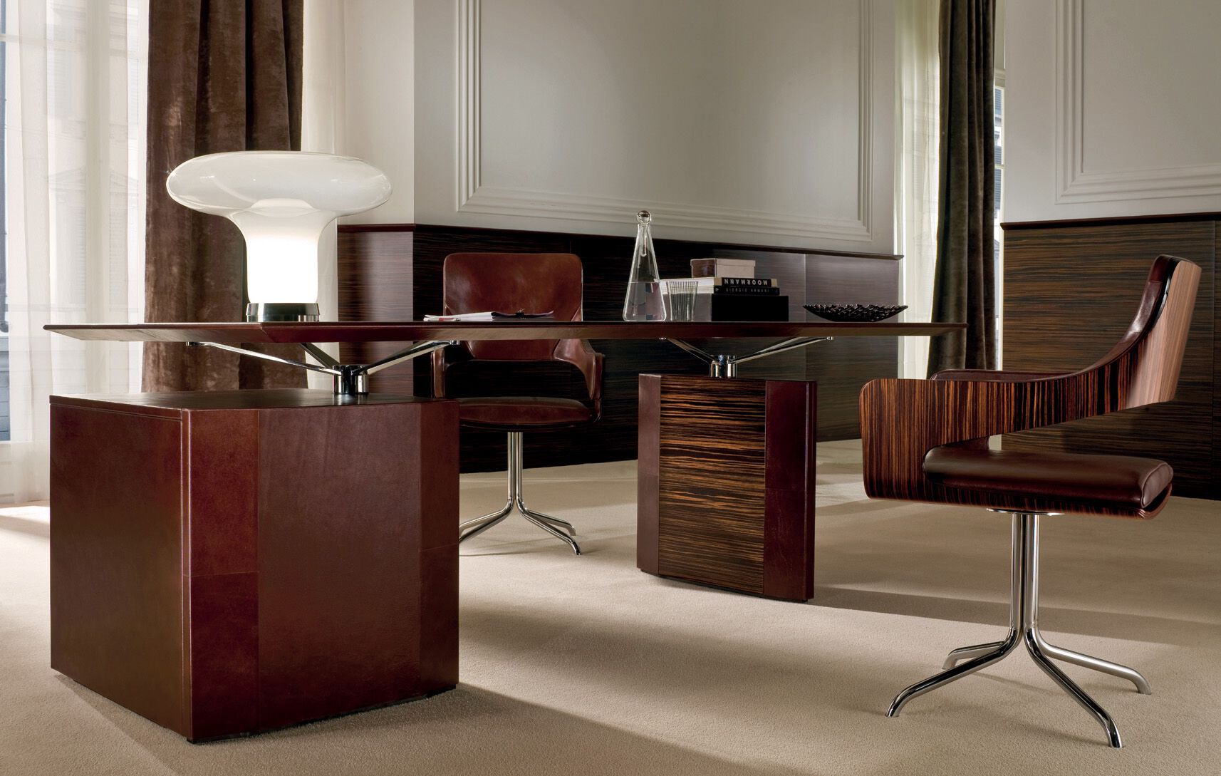 Кожаный стул с подлокотниками i 4 Mariani силуэт ARCH-00090835 - Вид №4