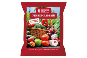 16491964 Натуральный торфогрунт Народный грунт Универсальный 10 л 13730 Агроторф