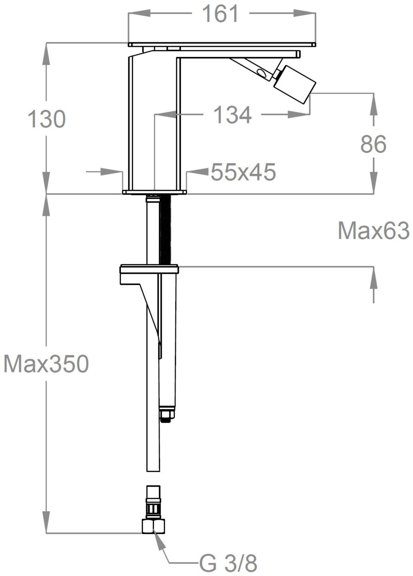Fir Italia Смеситель для биде на столешнице из нержавеющей стали Playsteel 58 5821010 - Вид №1