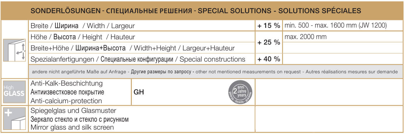 Маятниковая дверь Provex Jolly JT 2100 JT 05 GH L для душевой кабины левая Hi 2100JT05GHL - Вид №3