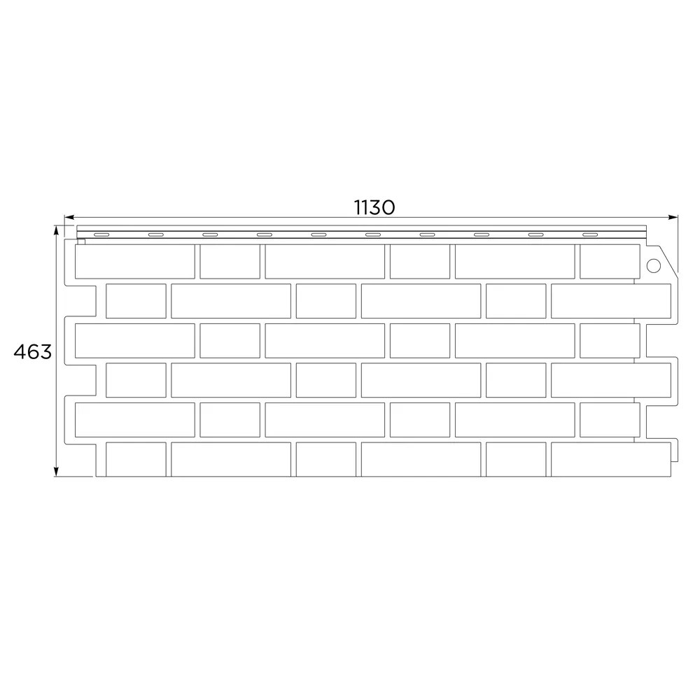 Фасадная панель FineBer Кирпич облицовочный цвет белый Нет STLM-2116613 - Вид №3