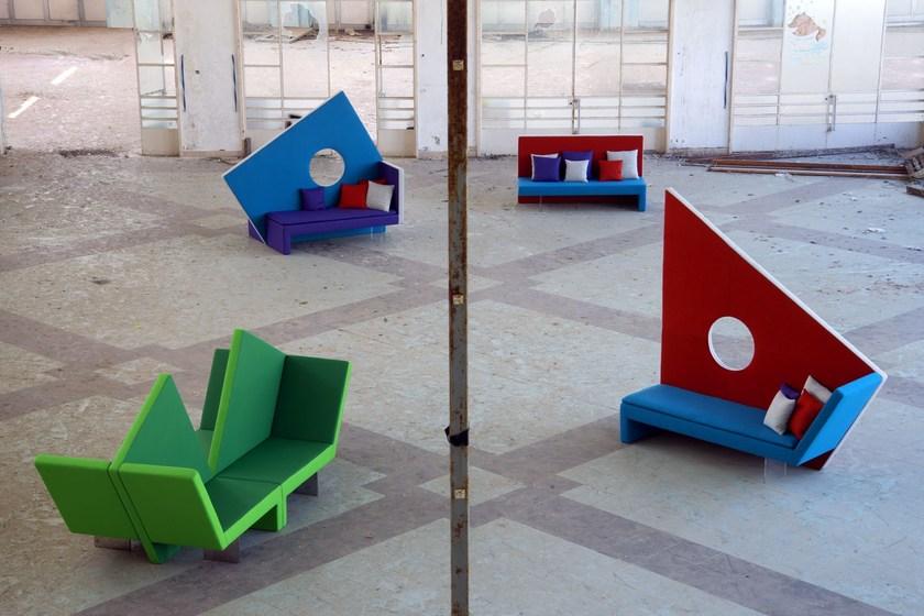 Adrenalina Модульный модульный диван в современном стиле из ткани с высокой спинкой Micromega sun-id-1400311 - Вид №3