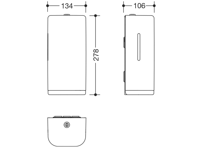 477.06.10498 Сенсорный электронный дозатор дезинфицирующего средства HEWI Serie 477/801  - Вид №19