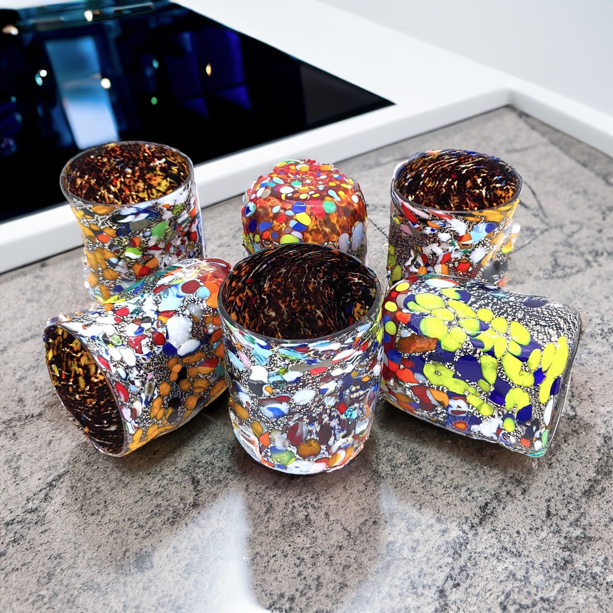 Набор из шести стаканов из муранского стекла ручной работы YourMurano готы ARCH-00067640 - Вид №2