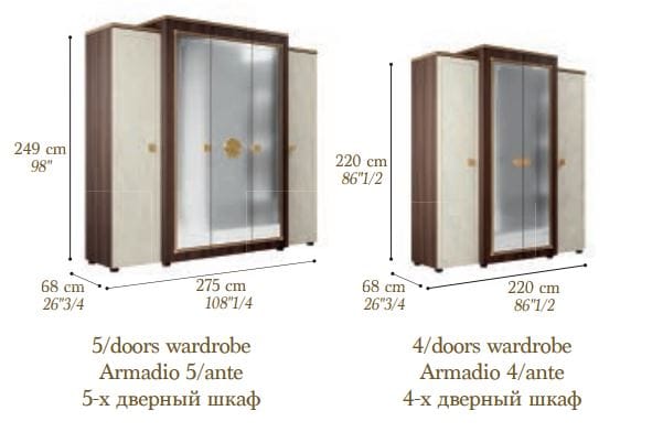 Шкаф с зеркалом Arredoclassic романтика ARCH-00066554 - Вид №2