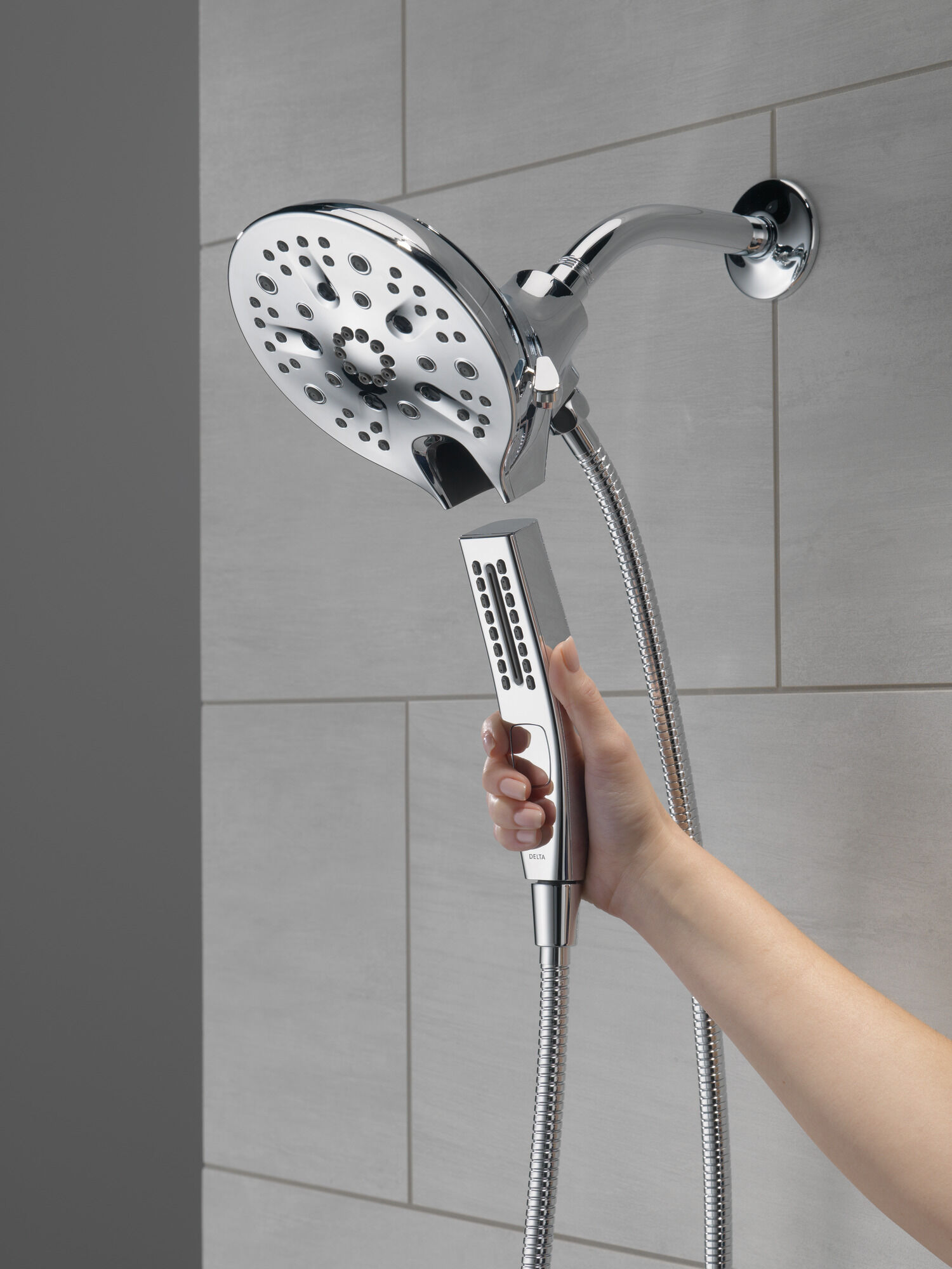 58620-PK In2ition® H2Okinetic® Душ два в одном с 5 настройками Delta Faucet Universal Showering Хром  - Вид №10