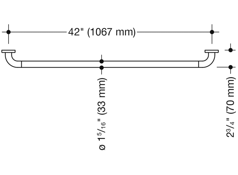 801.36US1650 ручка для захвата HEWI USA Produkte  - Вид №1
