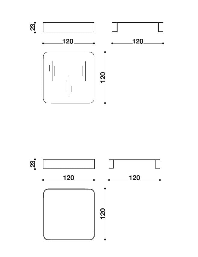 Квадратный журнальный столик из МДФ Désirée divani Arlon ARCH-00058942 - Вид №4