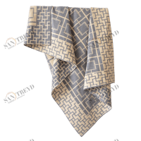 Плед YASMINE G&B APERO ДИЗАЙНЕРСКИЕ, ДВУХСТОРОННИЕ, ОРНАМЕНТ 010378 Бежевый;серый 