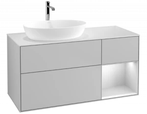 Villeroy&Boch Тумба под раковину Прямоугольная версия F811MTGJ Finion Light Grey Matt Lacquer