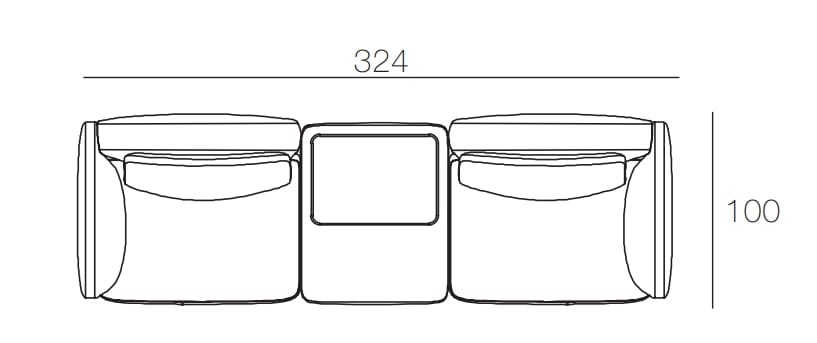 Модульный съемный диван из ткани CTS SALOTTI Kant ARCH-00123098 - Вид №8