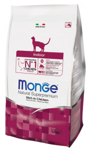 ПР0031312 Корм для кошек Cat Indoor для домашних кошек сух. 1,5кг Monge