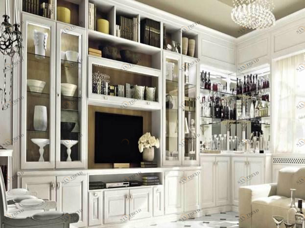 Martini Interiors Стенка из лакированного дерева с индивидуальной подставкой под телевизор Convivio sun-id-1375893