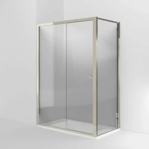 Дверь Arcade 1400mm раздвижная с боковым экраном 800mm, никель [ARC47 + ARC52] Arcade Burlington ARC47A, ARC47B, ARC52