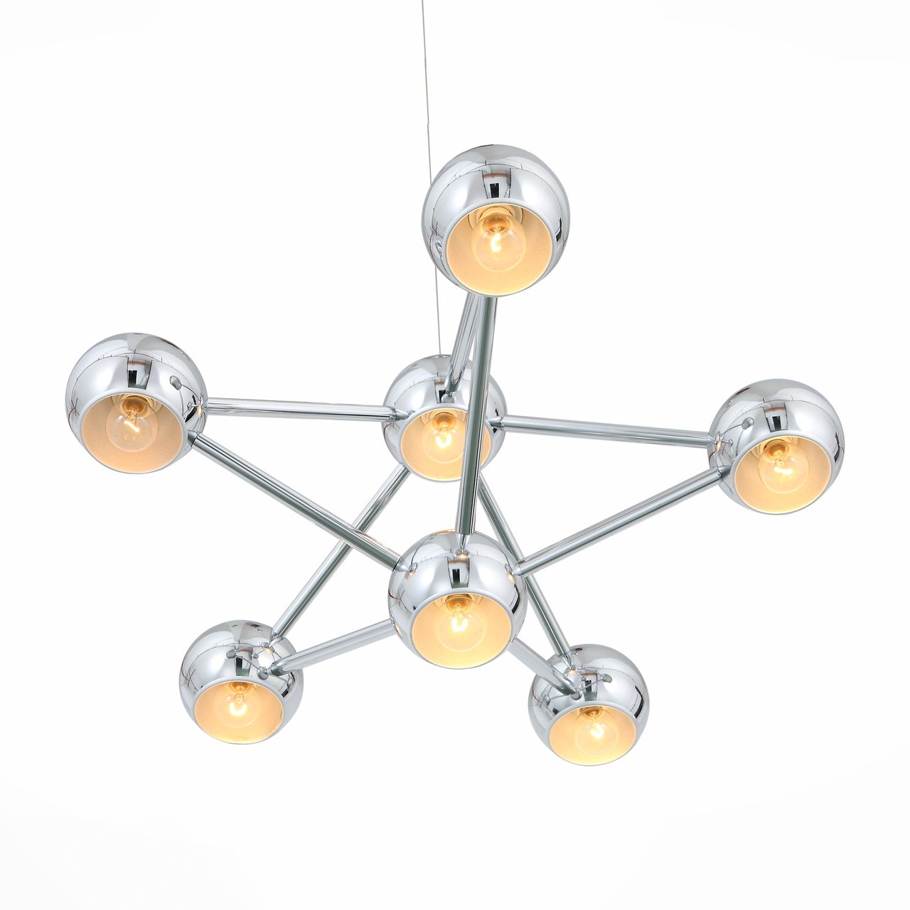 Подвесная люстра ST Luce Rottura SL853.103.07 ST LUCE ДИЗАЙНЕРСКИЕ, ROTTURA CHROME, ШАР 108465 Хром  - Вид №1
