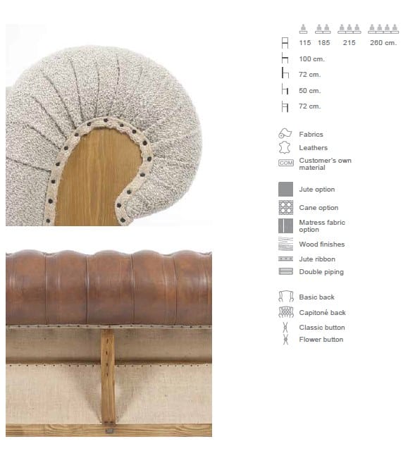 3-местный бархатный диван capitonné CREARTE COLLECTIONS Chesterfield Loor Essence ARCH-00095823 - Вид №28