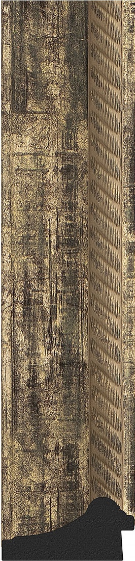 BY 7320 Зеркало в багетной раме - старое дерево с плетением 70 mm EVOFORM Octagon - Вид №3