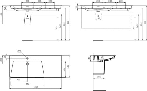 Одинарная керамическая раковина с переливом Ideal Standard La Dolce Vita ARCH-00055076 - Вид №2