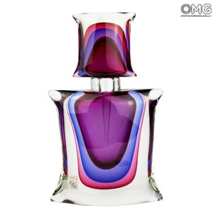 3286 ORIGINALMURANOGLASS Ваза Виолетта - соммерсо - Original Murano Glass OMG 16 см