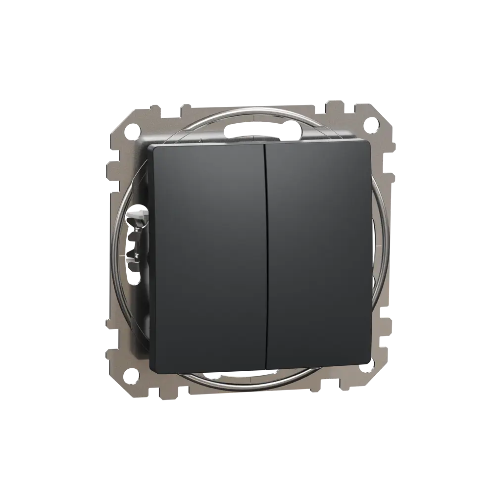 Выключатель встраиваемый Systeme Electric Sedna Design 2 клавиши, цвет антрацит Sedna Design Elements STLM-2015834 - Вид №1