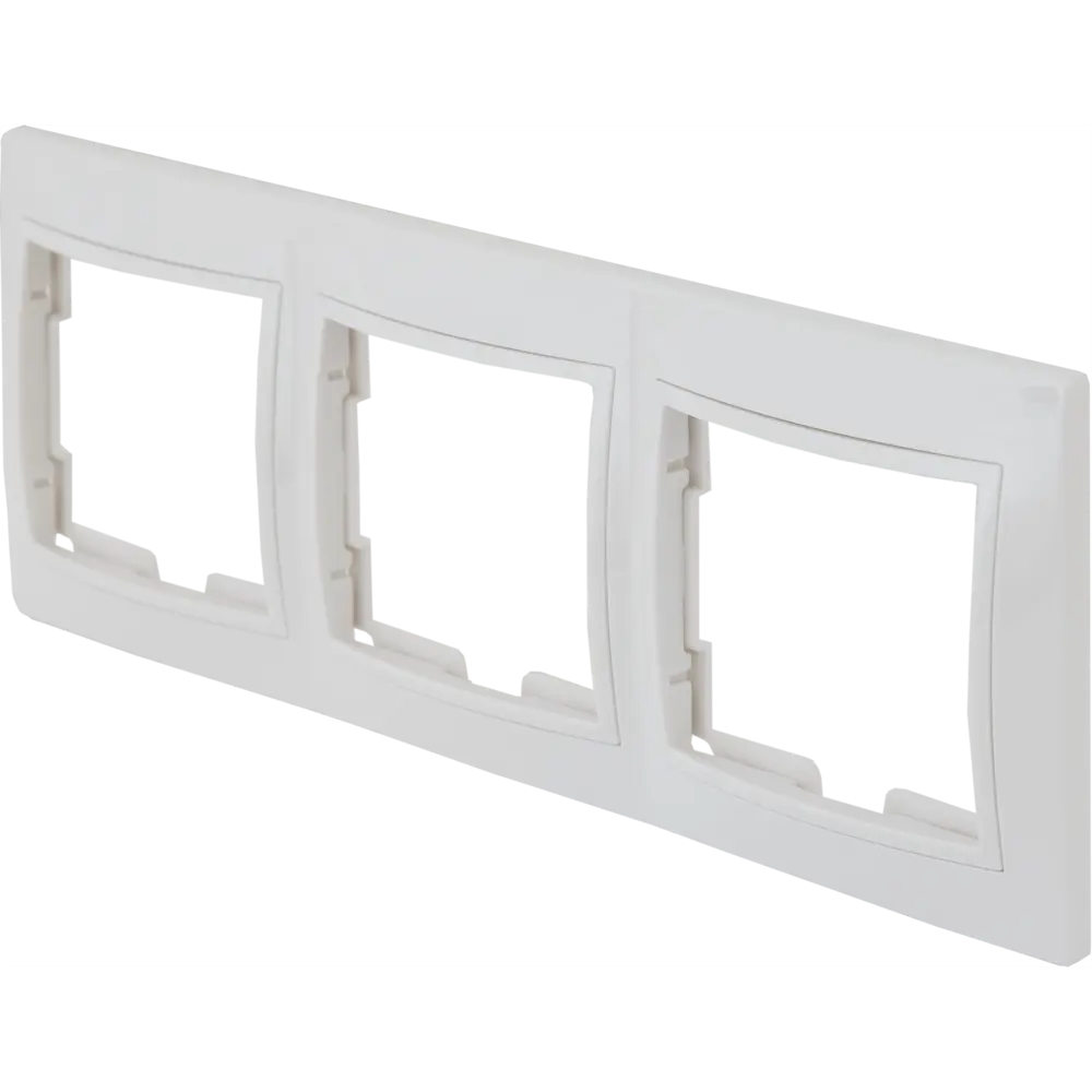 TDM ELECTRIC Рамка для розеток горизонтальная на 3 поста белая 85591182 Таймыр STLM-0064408 - Вид №2