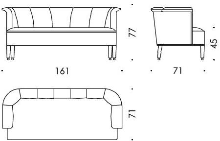 Wittmann Диван из ткани Alleegasse sun-id-1365224 - Вид №1