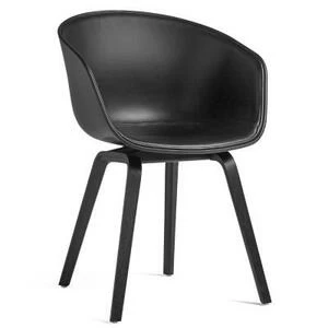 Стул AAC22 мягкий, черный с черными ножками